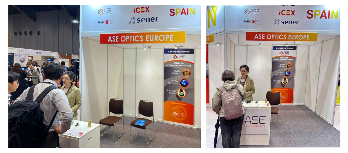 Great first day at the Yokohama SPIE Conference (#SPIEastro)!
We're enjoying engaging discussions about new space developments with attendees at the Spanish Pavilion Booth 303.
#SPIEastro #NewSpace #SPIEcorporatemember #Yokohama #ICEX