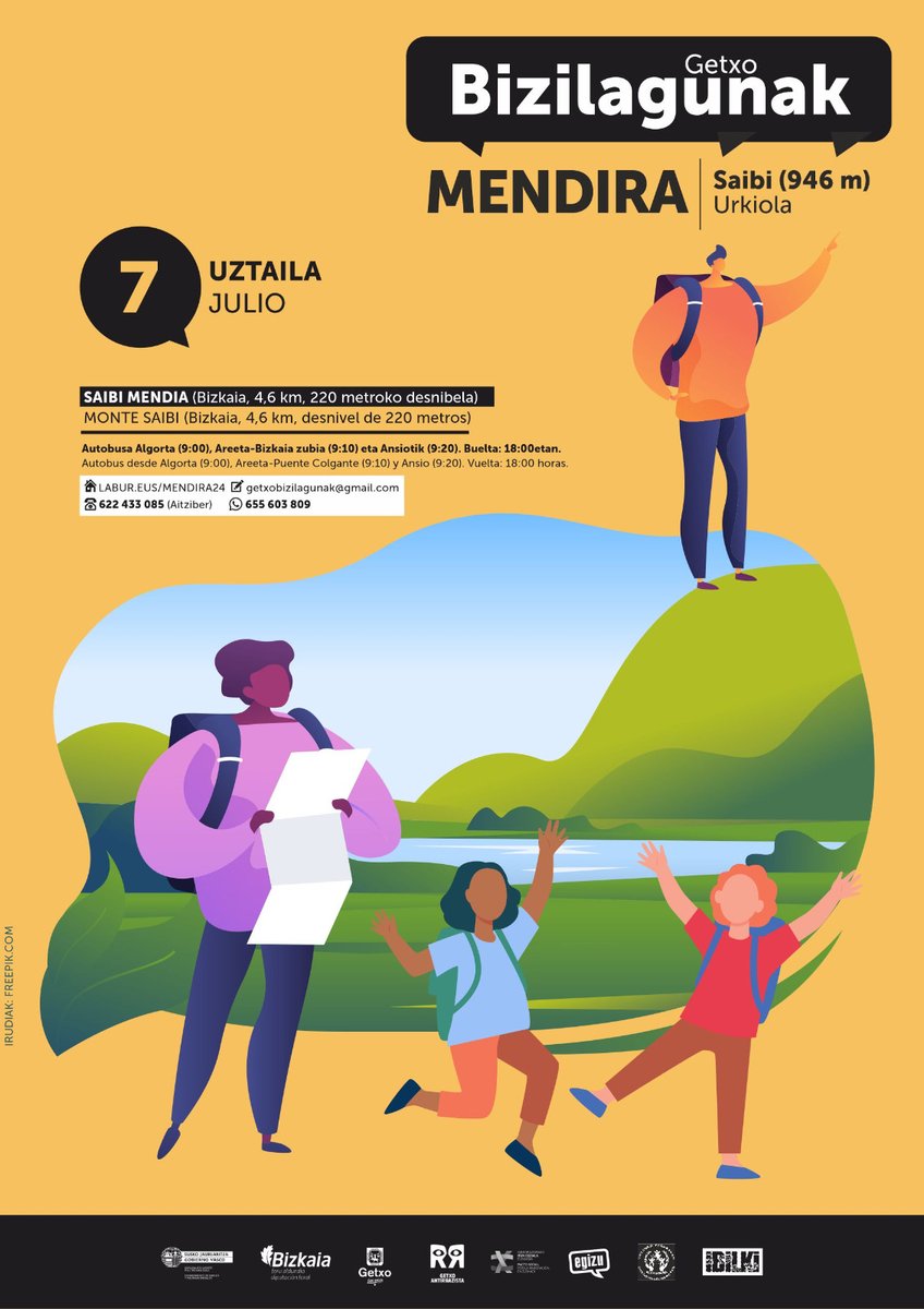 🥾🎒🦯Hurrengo mendi-irteera: uztailak 7, larunbata.
Izena eman hemen: labur.eus/mendira24
Zure zain gaude!
🥾🎒🦯 Próxima salida de senderismo: sábado 7 de julio.
Apúntate aquí: labur.eus/mendira24
 ¡Te esperamos!