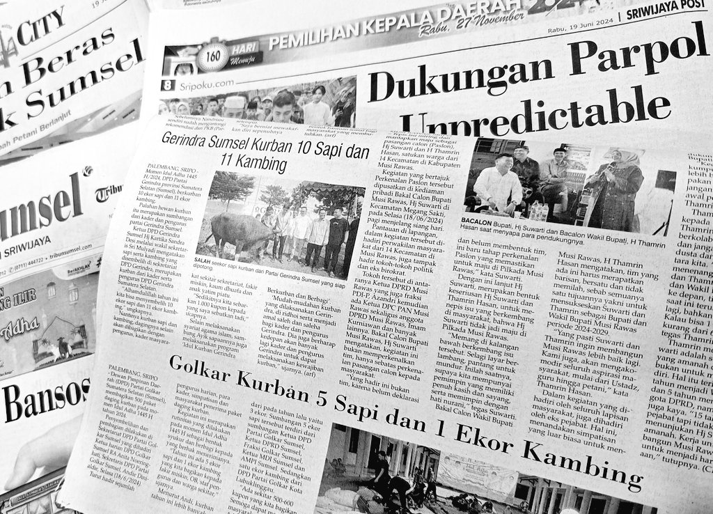 PKS_Sumsel's tweet photo. Kurban Idul Adha 1445 H yang dikumpulkan pengurus PKS se-Sumsel adalah 113 ekor sapi dan 69 ekor kambing.
 تقبل الله منا ومنكم https://t.co/euiuhF3jxt