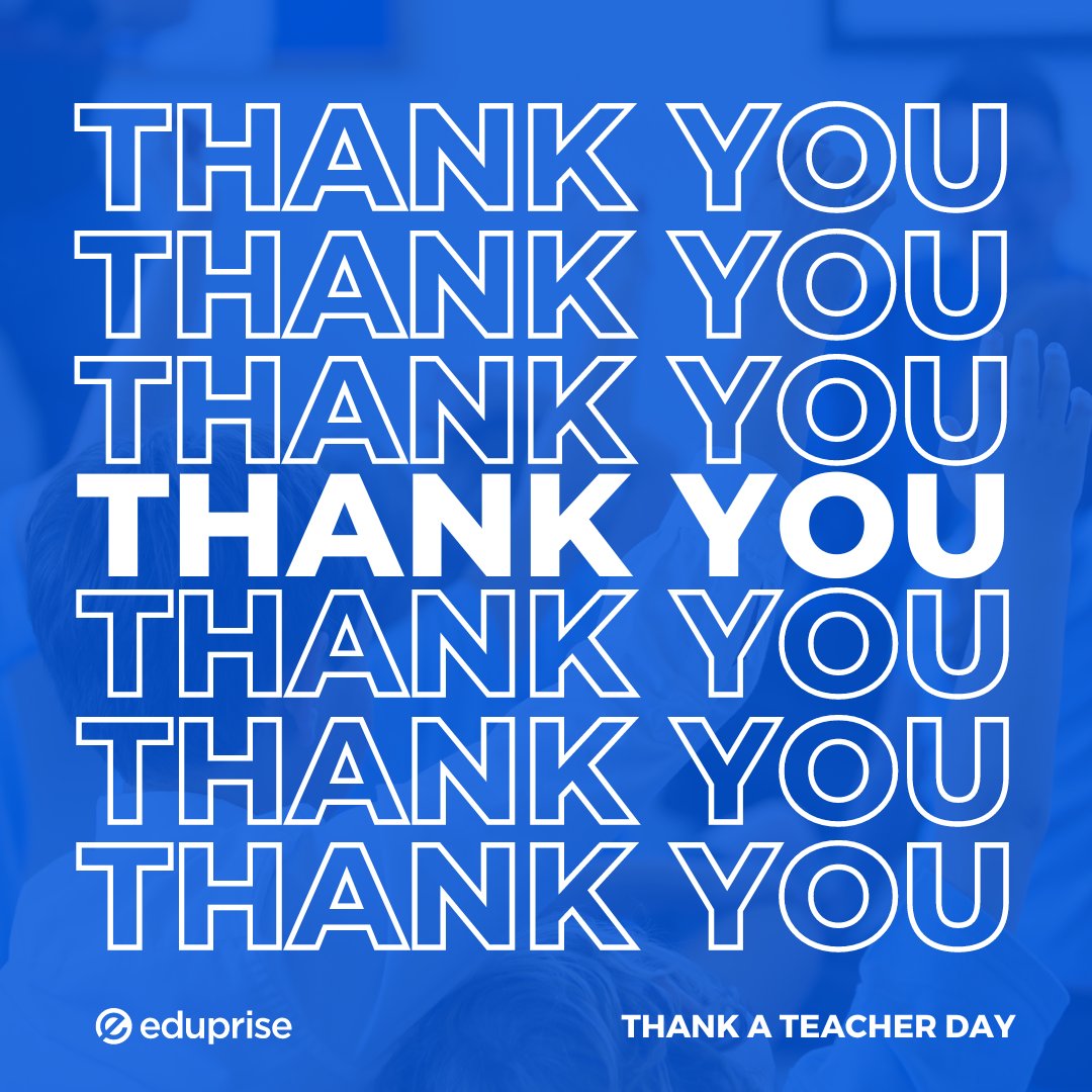 Today is Thank a Teacher Day! At Eduprise, we get to work with some truly inspiring teachers, helping them share the special moments they create with the world.

To all of you, thank you! #thankateacherday2024 #teaching #education