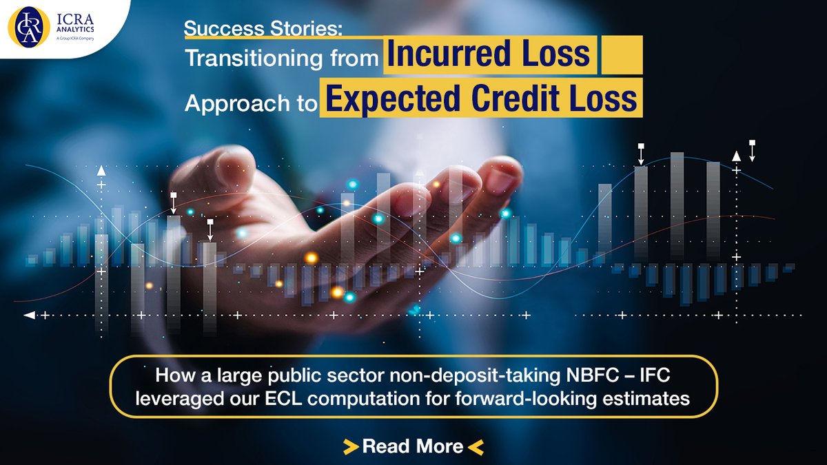 ICRAAnalytics's tweet image. Discover how our ECL computation enabled major NBFC-IFC to enhance risk assessment with forward-looking estimates.

Read more 👇icraanalytics.com/Home/Insightsa…

#ICRAAnalytics #eclcomputation #creditriskmanagement #creditrisk #banking #nbfcs #ECL #expectedcreditloss