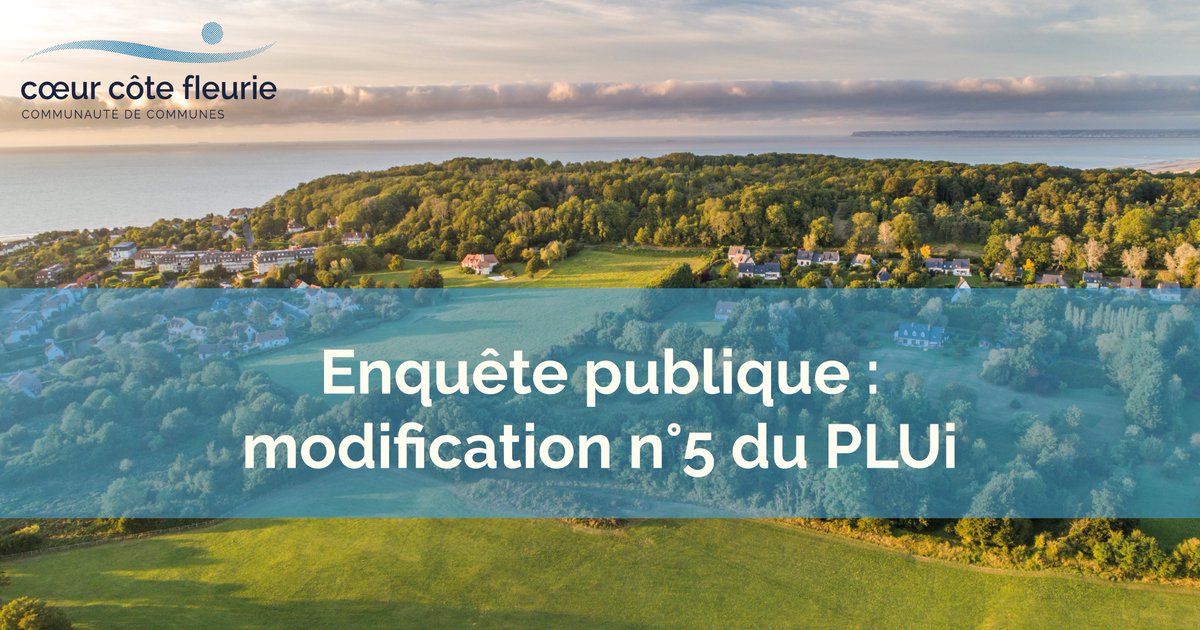 #urbanisme 
Lancement de l'enquête publique pour le projet de modification n°5 du PLUi du 𝗷𝘂𝘀𝗾𝘂’𝗮𝘂 𝟮𝟰 𝗷𝘂𝗶𝗹𝗹𝗲𝘁 𝟮𝟬𝟮𝟰 (𝟭𝟳𝗵𝟬𝟬) 𝗶𝗻𝗰𝗹𝘂𝘀.
En savoir ➕ sur la modification n°5 du PLUi ici et les permanences du commissaire-enquêteur👉 cutt.ly/heu6hS3v