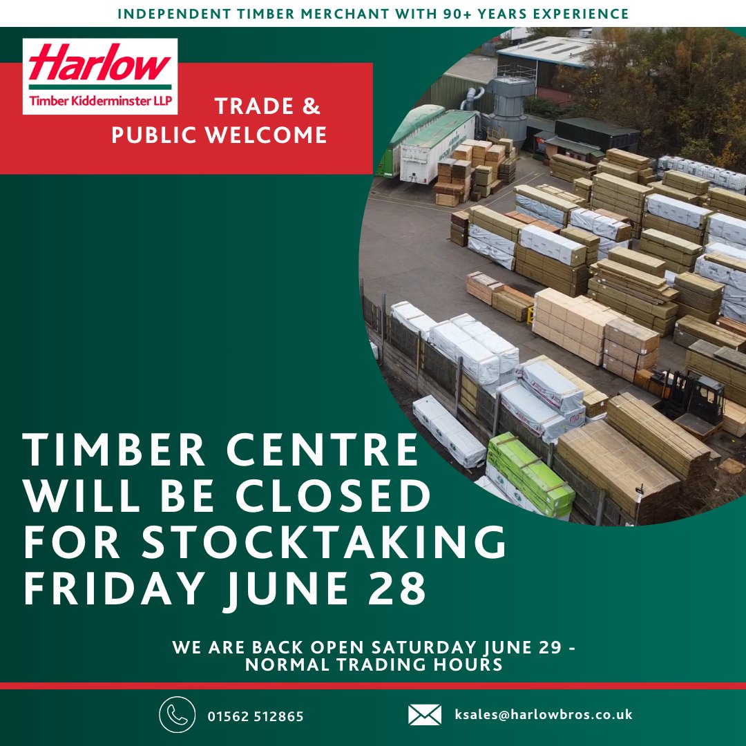 WE will be closed FRIDAY JUNE 28 for annual stocktaking.
Thanks for your understanding.