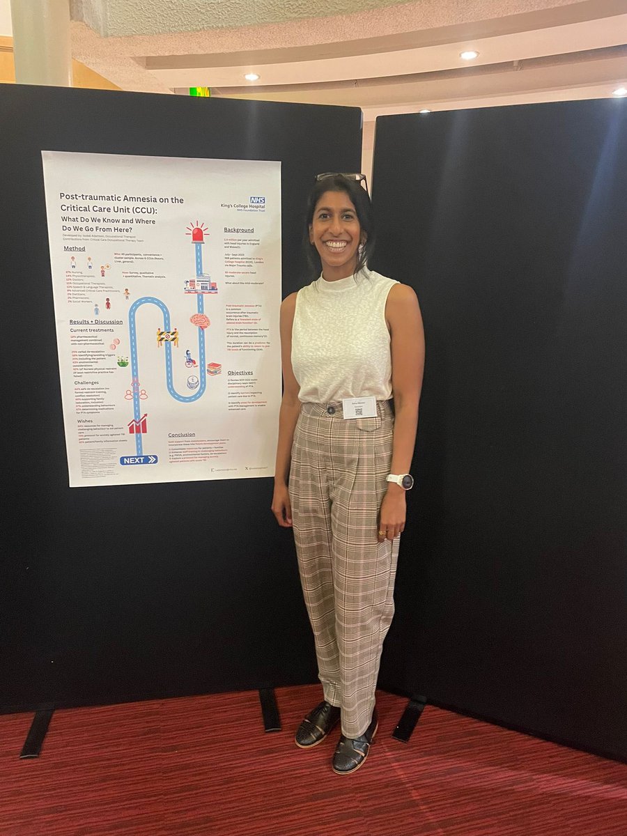Asha and Izzy won 2nd prize for presenting <a href="/IsobelSophiaOT/">Izzy</a>’s fantastic poster on PTA management in CCU at the <a href="/NMTRG1/">NMTRG</a> conference on Monday 👏🏻 we hope anyone that caught it enjoyed the presentation.