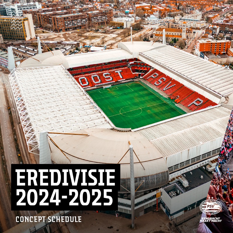 PSV's tweet photo. New season, same goal 🔥
Our 24/25 @eredivisie fixtures ✔️