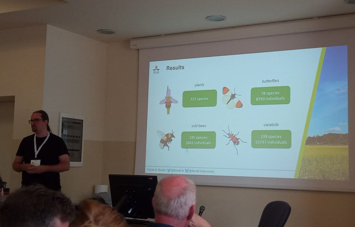 I presented our ongoing work on the complementarity of crop fields and semi-natural habitats for #biodiversity in agricultural landscapes at #ECCB2024 yesterday - stay tuned for results!