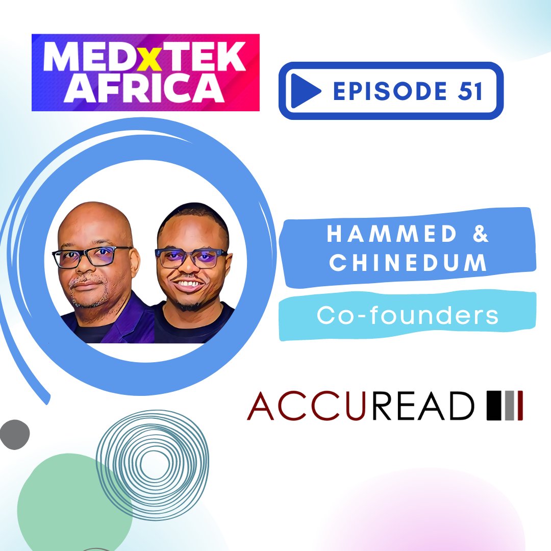 This episode features the co-founders of Accuread Radiology. Their mission is to bring high-quality subspecialty diagnostic radiology to millions of Africans who currently lack access to these lifesaving services. #digitalhealth #radiology 

Listen here⤵

podcasters.spotify.com/pod/show/medxt…