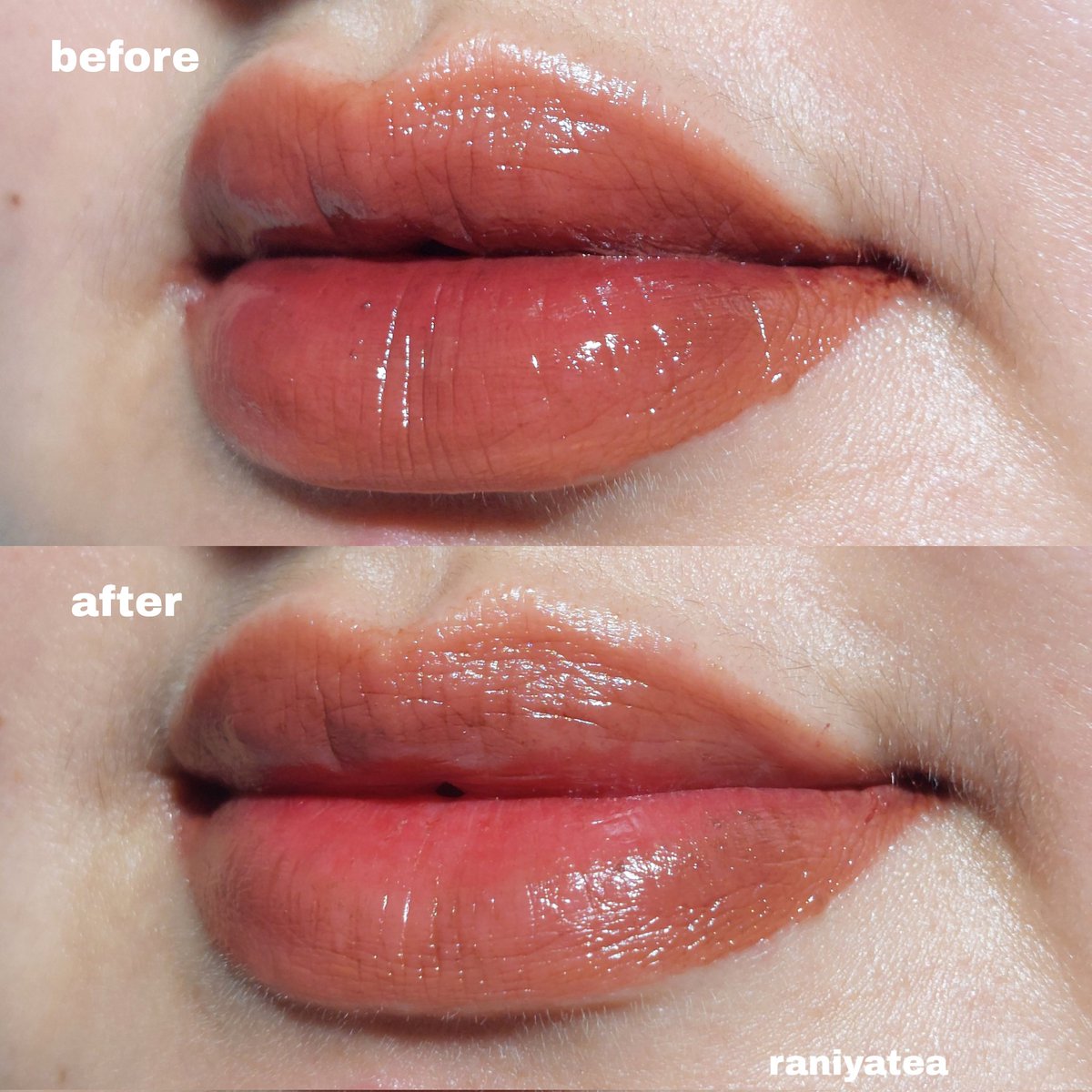 raniyatea's tweet photo. GILAAK emang boleh lip tint secakep inii?? mana stainnya mantep bgt lagi😭🫶🏻 https://t.co/0AgRtcMjla