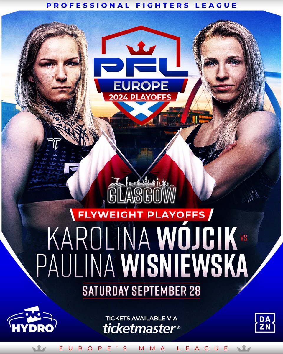 𝘼𝙇𝙇-𝙋𝙊𝙇𝙄𝙎𝙃 𝘼𝙁𝙁𝘼𝙄𝙍! 🇵🇱 

🇵🇱 Karolina Wójcik vs. Paulina Wiśniewska 🇵🇱

Poland meets Poland in the PFL Europe Flyweight Season, as Karolina Wójcik, a victorious late replacement in Newcastle takes on the impressive, unbeaten Paulina Wiśniewska!

Who wins? 🤔

🏴󠁧󠁢󠁳󠁣󠁴󠁿