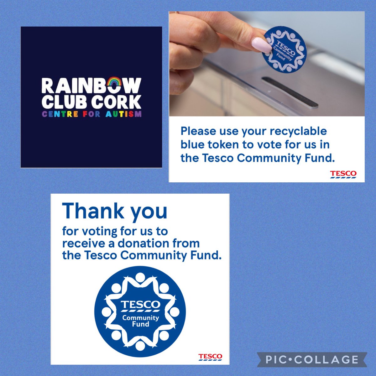 Rainbow Club Cork (@rainbowclubcor2) on Twitter photo We’re included in the current round of the <a href="/TescoIrl/">Tesco Ireland</a> Community Fund @ Mahon Point Shopping Centre.If you’re shopping in this store over the next few weeks, we’d appreciate if you’d vote for us using your blue token. @TescoIrlNews <a href="/CentreMahon/">Mahon Community Centre</a> <a href="/mahonpointsc/">Mahon Point Shopping Centre</a> <a href="/mahonpointstyle/">Dee Kelly Morgan</a> We’re included in the current round of the <a href="/TescoIrl/">Tesco Ireland</a> Community Fund @ Mahon Point Shopping Centre.If you’re shopping in this store over the next few weeks, we’d appreciate if you’d vote for us using your blue token. @TescoIrlNews <a href="/CentreMahon/">Mahon Community Centre</a> <a href="/mahonpointsc/">Mahon Point Shopping Centre</a> <a href="/mahonpointstyle/">Dee Kelly Morgan</a>