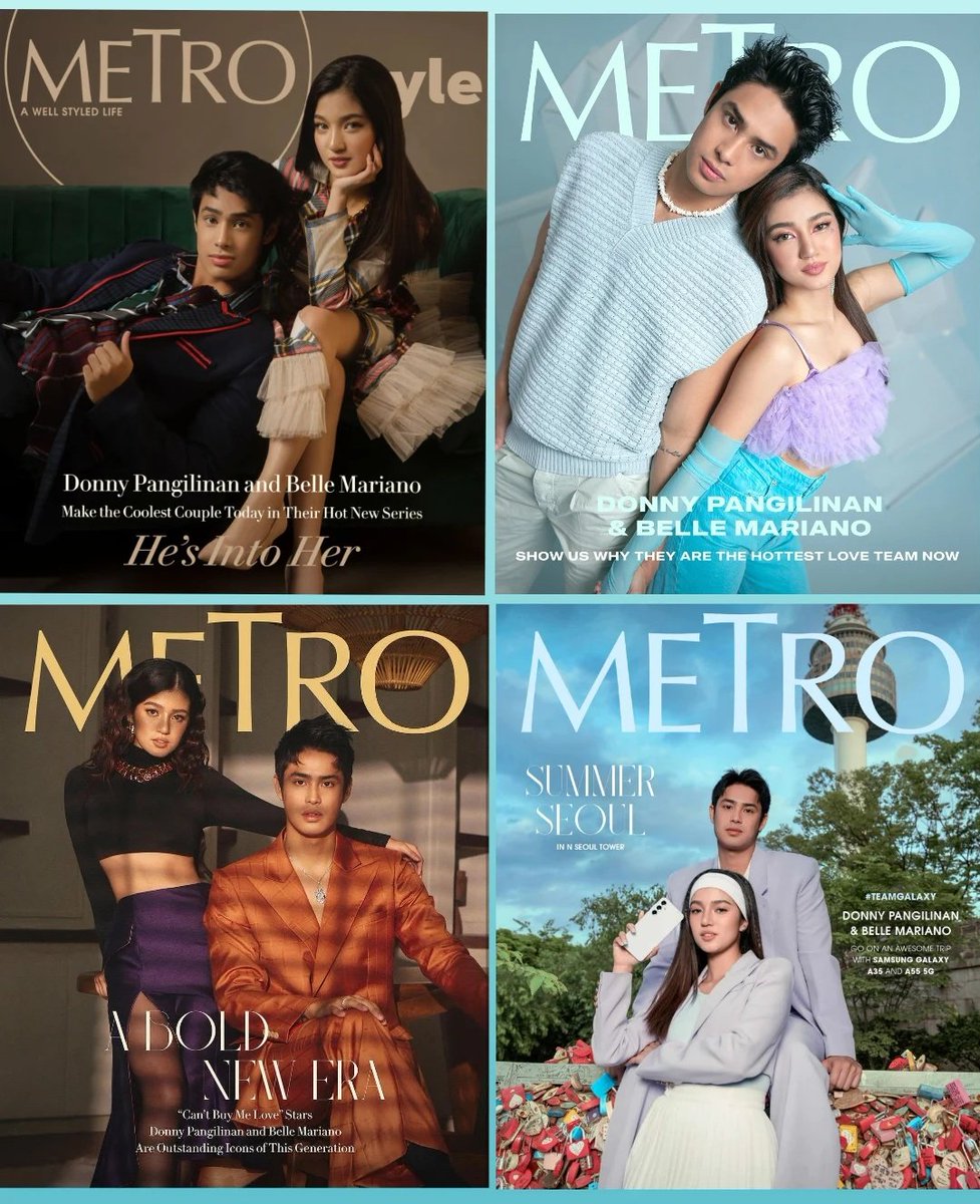 inhenyerangBula's tweet photo. The New Gen Phenomenal Loveteam #DonBelle Dazzles on Four Exclusive METRO Magazine Covers โจ
#MetroStyleXDonBelle
#MetroLovesDonBelle #MetroMag
#MetroxHesIntoHer2 #MetroStyle
#MetroLovesDonBelleinSeoul #MetroMagPH https://t.co/IZIYz2wvNe