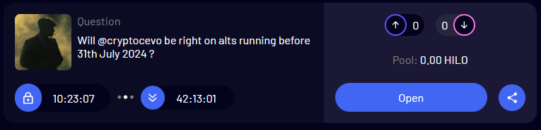 KaminoCrypto's tweet photo. Okay this is a spicy one.

This pool will settle as a Yes if the total market cap of Alts surpasses its ATH of 446.85B, according to Trading View, before July 31, 2024, at 23:59 UTC. If it does not exceed 446.85B before July 31, 2024, at 23:59 UTC, it will settle as a No.

Let's see if my bro will be right or not, don't want you to be silent tho 🤣

https://t.co/G7Gr7ocPEb