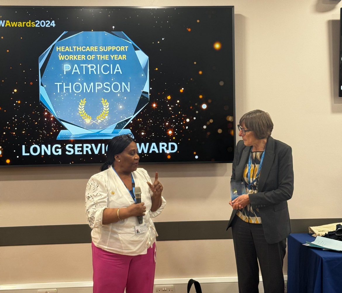 susiecath's tweet image. Delighted to be part of @ImperialHCSW | MSW conference 2024 @ImperialNHS yesterday #supportingprogress 
#recognitionandreward
Congrats to all our awardees and to MSW Pat Thompson for 50 yr service 🎉 &amp;amp; still providing outstanding care to our families.