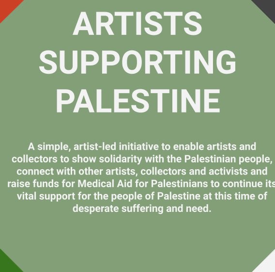 These 3 works are offered for sale as part of the @ArtSupPalestine initiative. 

100% of the sale price will be donated to Medical Aid for Palestinians <a href="/MedicalAidPal/">Medical Aid for Palestinians</a> 

Prices are between £160-£220. 
Please DM if you’d like more details.