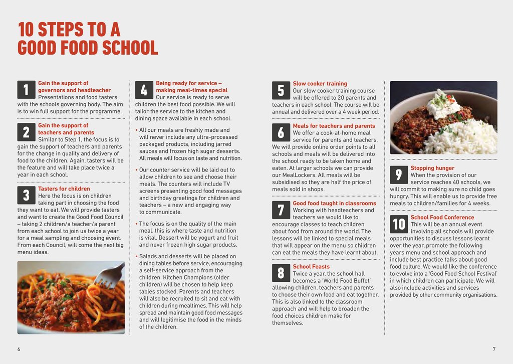 Learn about our 10-point plan for Good Food Schools!

Tackling child hunger, offering food training and hosting bi-annual food festivals. 

Join us! 

#ZeroUPF #schoolmeals #betterfood