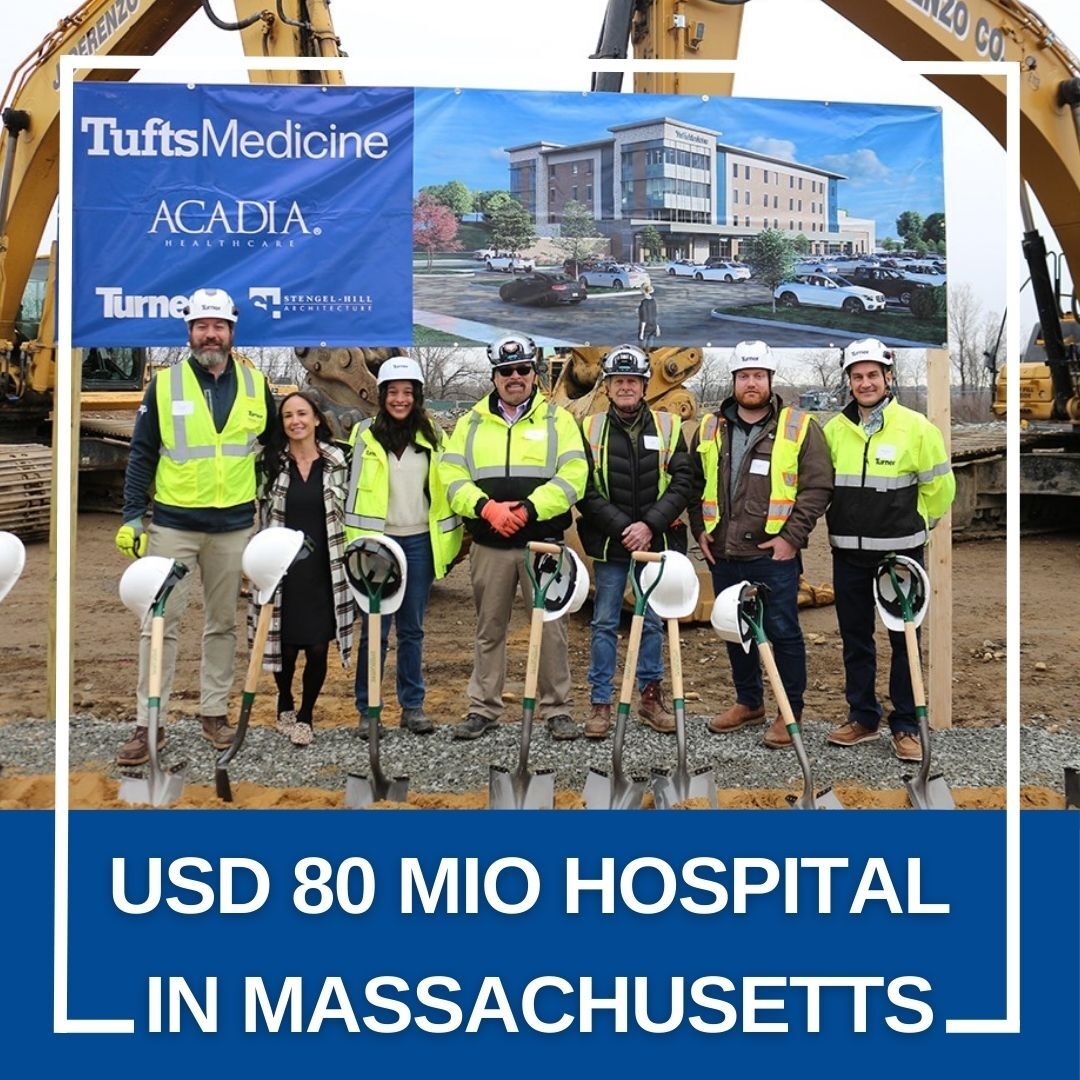 #HOCHTIEF subsidiary Turner was chosen to build a USD 80 million hospital in #Massachusetts. It will offer inpatient behavioral healthcare and intensive outpatient programs and serve as a teaching hospital for students from #TuftsUniversitySchoolofMedicine di-ri.co/ScCM2