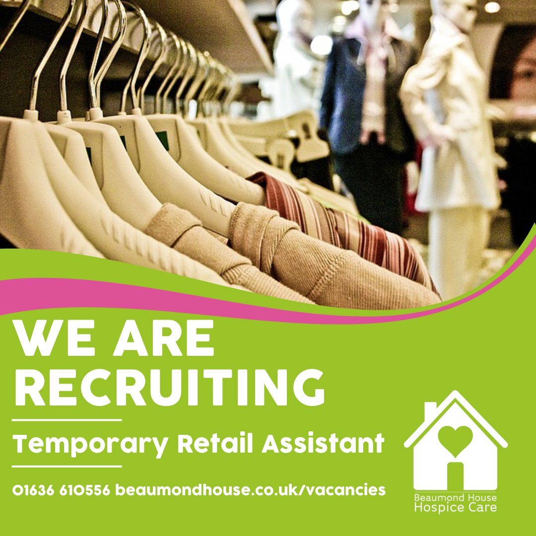 We are recruiting for a Temporary Retail Assistant for our Collingham shop.

14 hours per week over two days on rota basis, including alternate Saturdays

Temporary for 3 months initially

To see a full job description &amp; to apply, please visit ⬇️
shorturl.at/ksACK