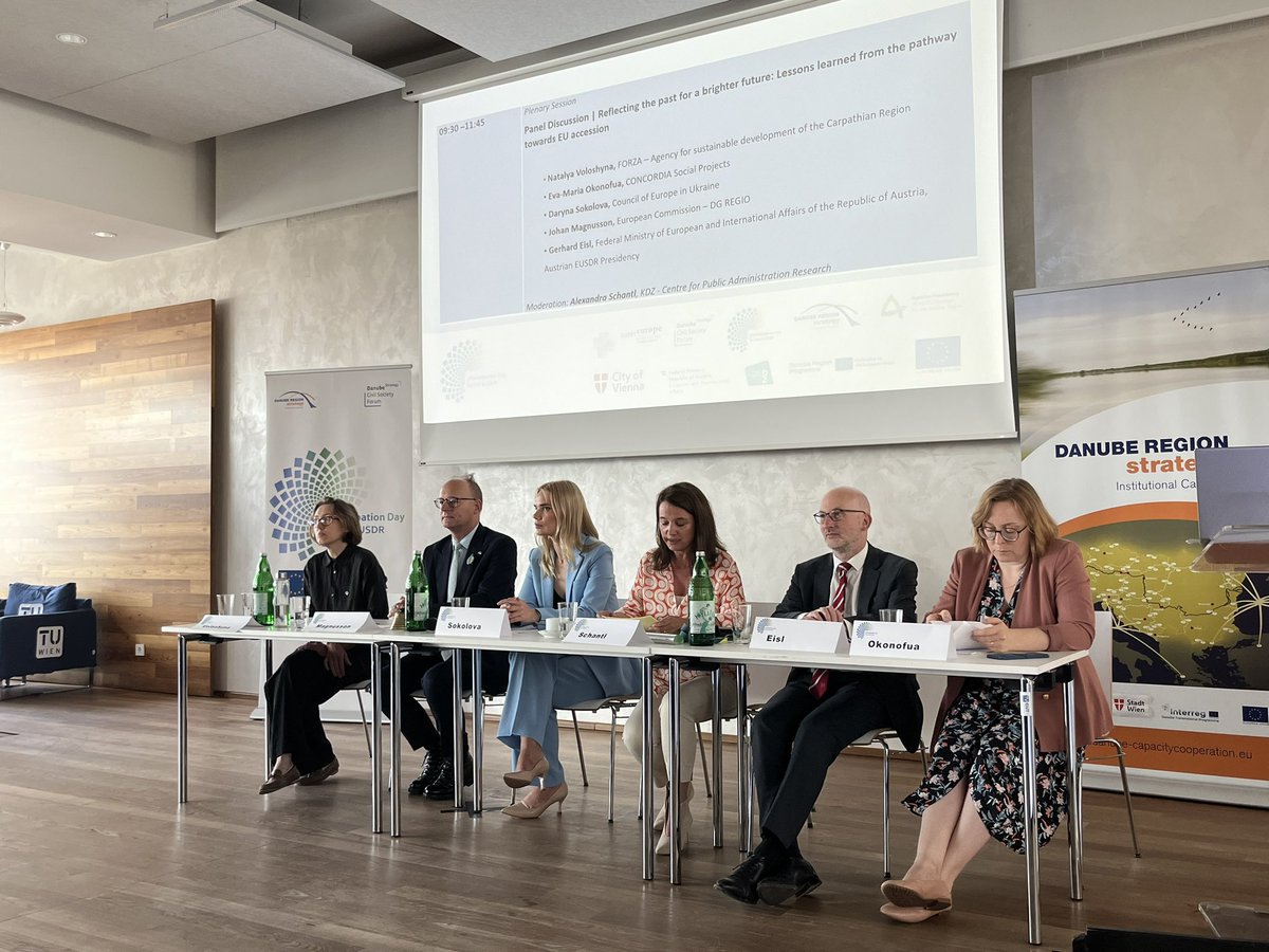 11th Danube Participation Day has begun☀️ Our first panel of experts is tackling the topics of sustainable recovery, macro-regional cooperation participation and capacity building in Ukraine and beyond #11DPD 🤝
Stay tuned for more updates throughout the day!