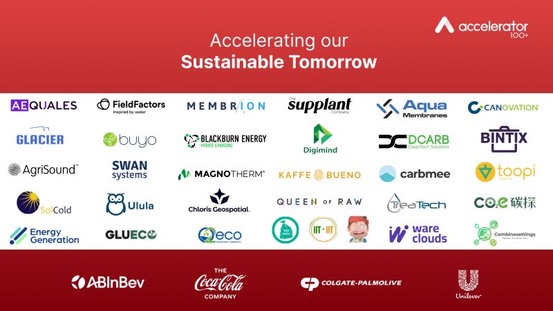 🌟 Proud to announce our selection for Cohort 5 of the 100+ Accelerator by AB InBev, The Coca-Cola Company, Colgate-Palmolive, and Unilever! 
🏆 We’ll launch a pilot project to treat AB InBev’s waste. Excited for this milestone and our journey towards sustainability!