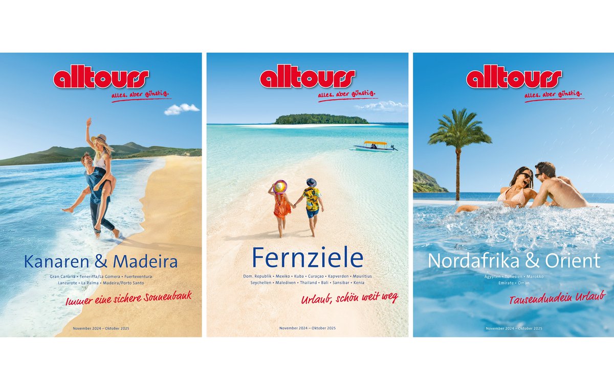 #alltours präsentiert erstmals Ganzjahres-#Kataloge mit den klassischen #Reise-Ländern für den #Winterurlaub:  Kanaren &amp; Madeira, Nordafrika &amp; Orient, Fernziele gibts ab sofort im #Reisebüro.  bit.ly/4b9KF7q