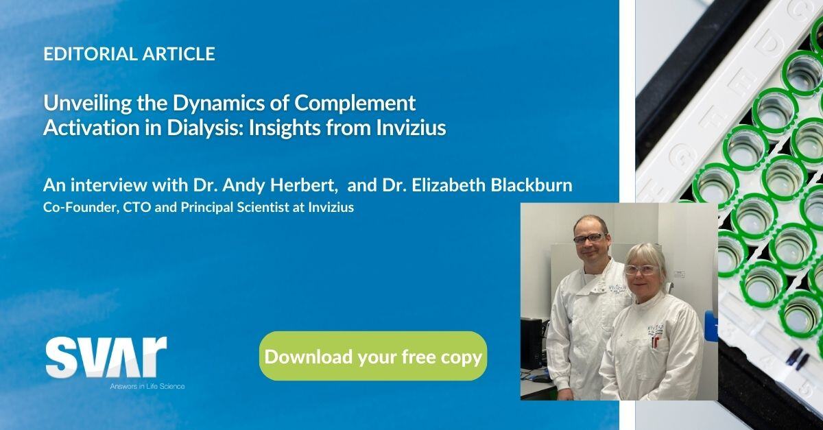 SvarLifeScience's tweet image. Learn the role of the TCC biomarker assay in developing better solutions for dialysis patients from experts in this field!
hubs.ly/Q02CcQ6V0
 #Complementsystem #Complementbiology #MedicalDevices #Hemocompatibility #ExtracorporealCircuits #Dialysis