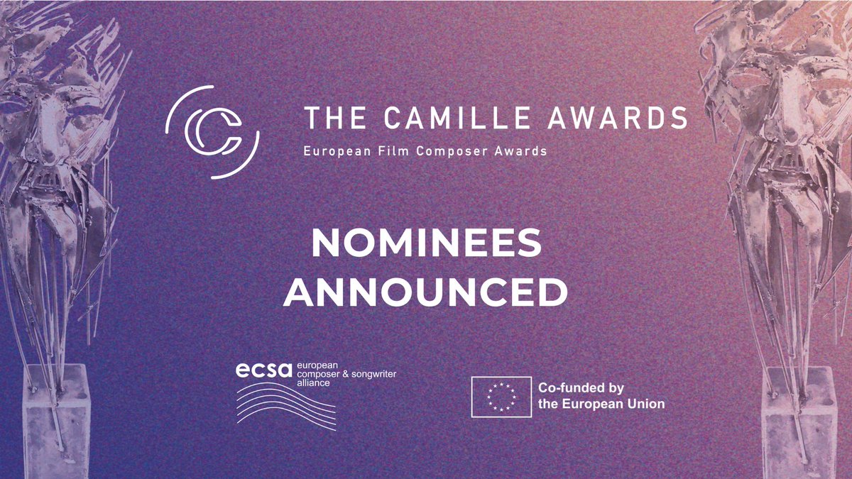 🎼 We are thrilled to reveal the nominees of the 2024 #CamilleAwards, honouring composers of original music for audiovisual works in “Best Film Score”, “Best Score for a Feature Documentary” and “Best Original Music for a Drama Series”.

➡️ All nominees: bit.ly/3KOfi7N