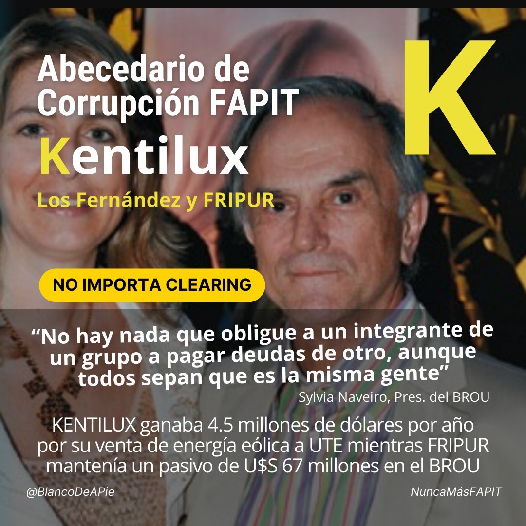 <a href="/georgina_mayo_/">Georgina Mayo</a> El mayor ataque a la pesca fue cuando cerró FRIPUR eludiendo deudas bancarias abultadas y casi 1000 obreros en la calle , Mujica lo premió con un emprendimiento eólico .......aplausos👏👏