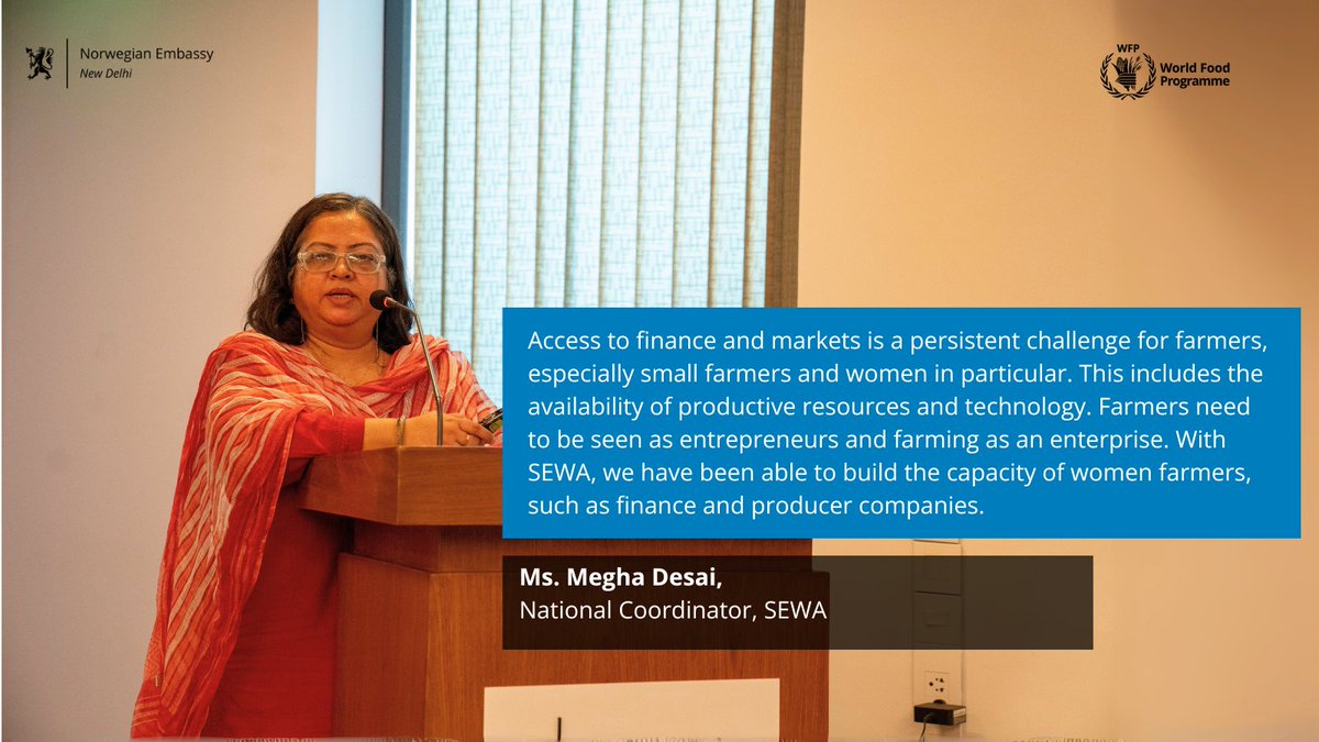 The 2nd symposium on women farmers in India was hosted by <a href="/norwayinindia/">Norway in India</a> and <a href="/UNWFP_India/">World Food Programme in India</a>. Speakers focused on enhancing women farmers' access to land, inputs, training, and govt schemes. It also highlighted successful government initiatives in #India enabling women farmers.