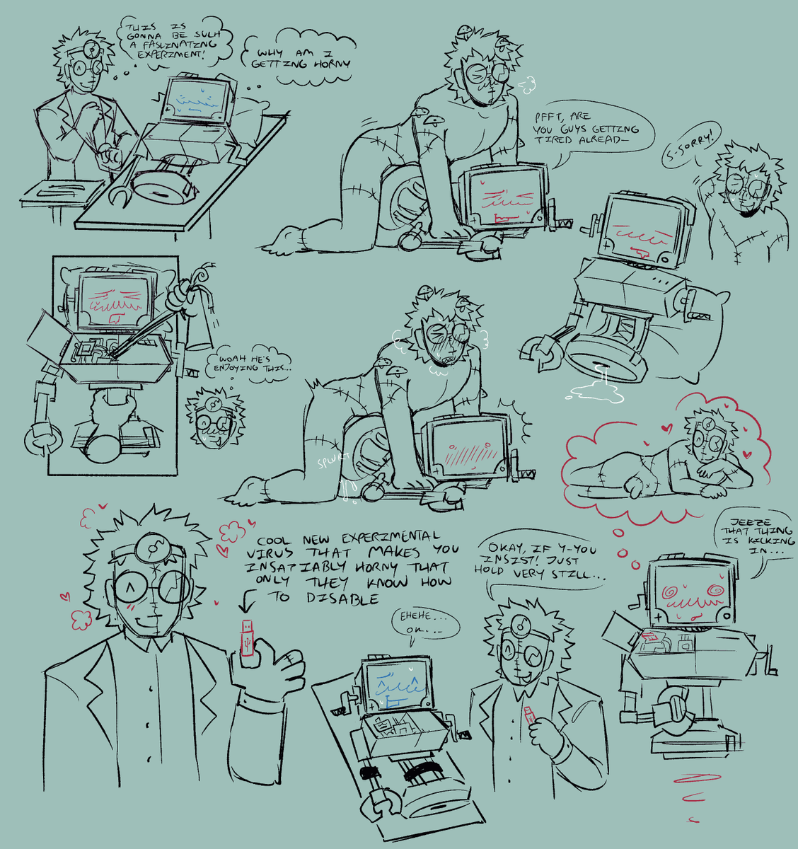 croffiepot's tweet photo. idk what this is even called. virusplay??? my cunning new invention. goodnight robotfucker nation #croffeensfw #inscryptionnsfw #nsfwart https://t.co/m1E0IykKS1