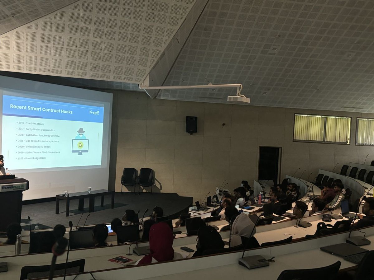 aelfblockchain's tweet image. We concluded an incredible day at our #aelfinity Developer Workshop in Kerala, where we saw a huge turnout of talented developers gathered to dive deep into the world of secure #smartcontracts and #blockchain technology!💡🔗

The workshop featured immersive sessions covering…