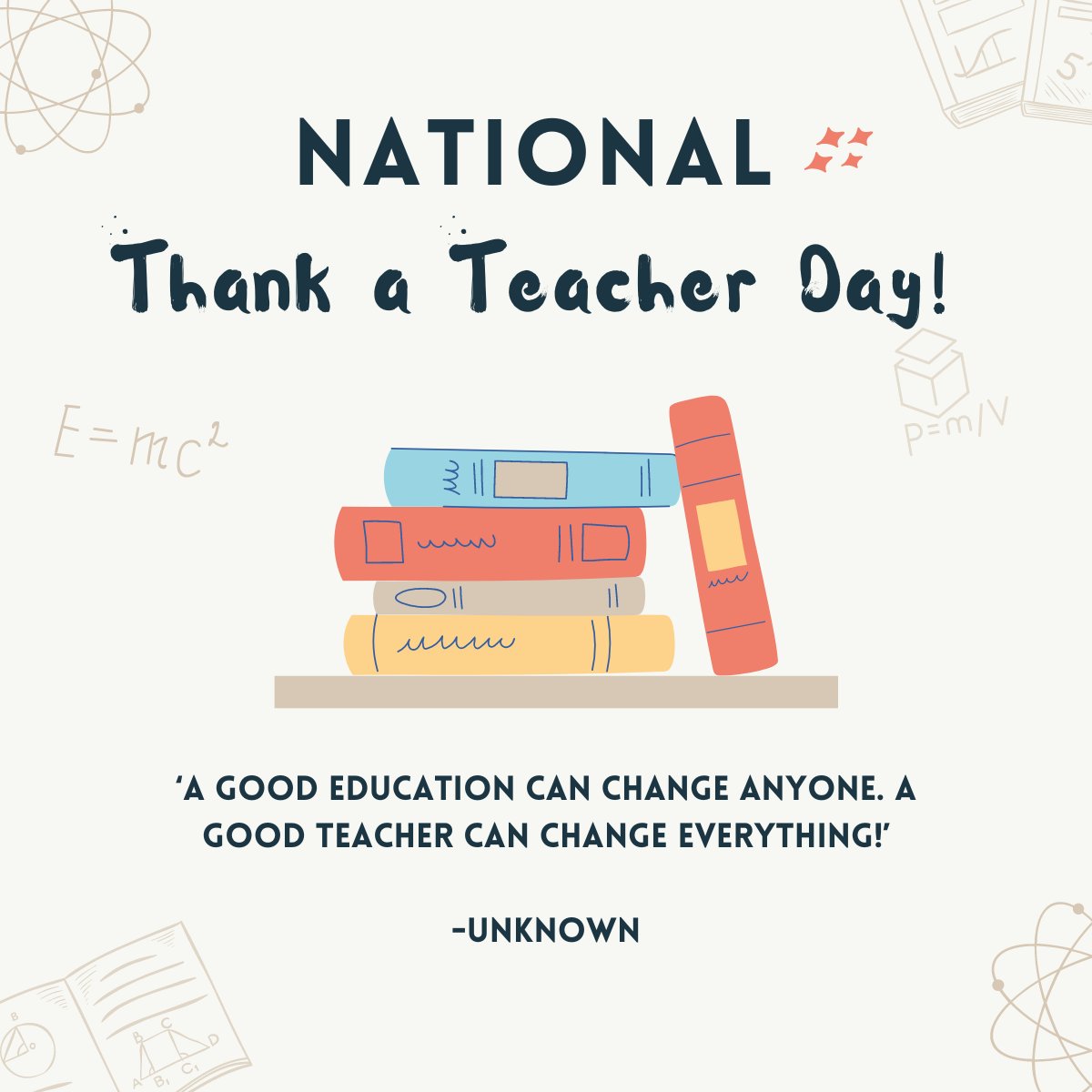 Happy National Thank a Teacher Day! 🎉

I’m so lucky to work with amazing teachers, lecturers, tutors, and mentors all over the world. Your dedication and passion inspire me every day. Thank you for making a difference and for all the lessons you’ve taught us! 🙌✨