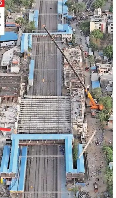 DevelopingRaj's tweet image. 25 girders (36 mts span) across all 4 tracks launched. * Complex & challenging task accomplished by 200 skilled Railway men.
📍Redevelopment of Gandhinagar Railway Station, Jaipur