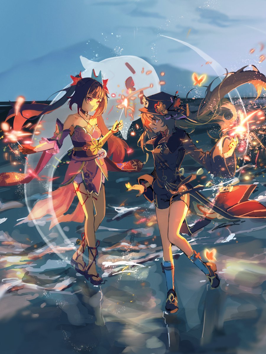 mochi_upamo's tweet image. 花火と胡桃