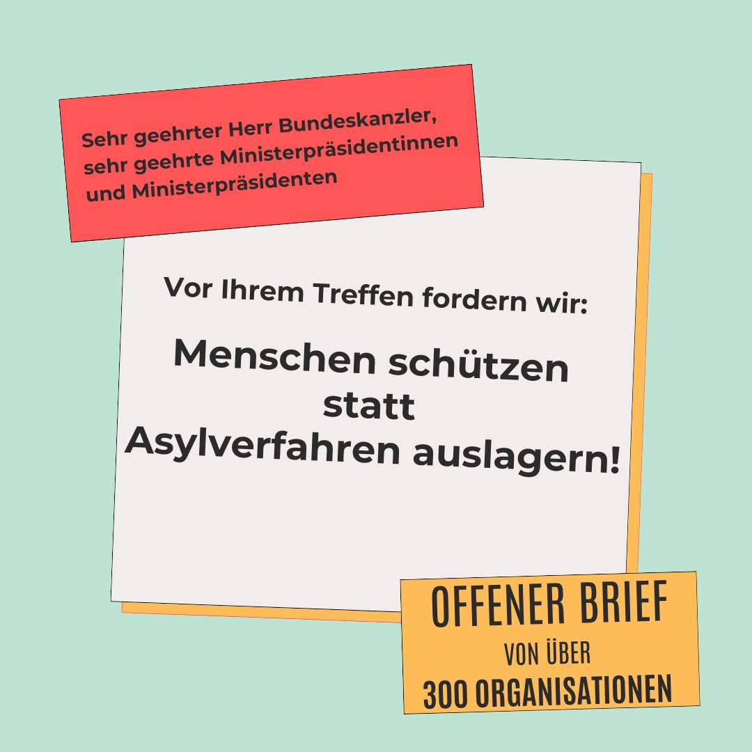 Gemeinsam mit mehr als 300 Organisationen fordern wir: Menschen schützen statt Asylverfahren auslagern! @olafscholz  #Weltflüchtlingstag Das Recht auf Asyl ist ein Menschenrecht! #SchutzStattAuslagerung
➡️der-paritaetische.de/alle-meldungen…