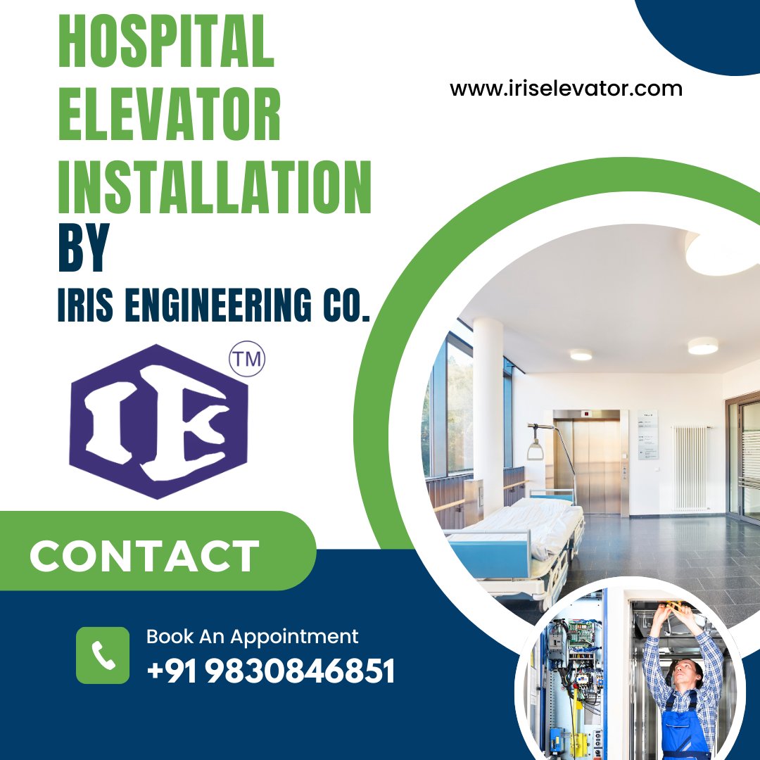 irisengineer's tweet image. Hospital Elevator Installation by Iris Engineering Co.
Optimize patient transport and streamline hospital operations with Iris Engineering Co.&apos;s professional elevator installation services. 

Iris Engineering Co. 
Mobile No. +91 - 9830846851 
iriselevator.com