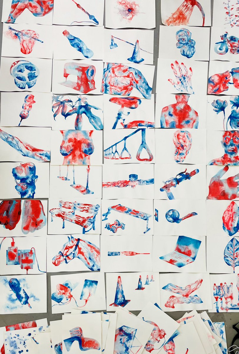 大学課題100枚ドローイング
「温度」をテーマに100枚描きました🤒