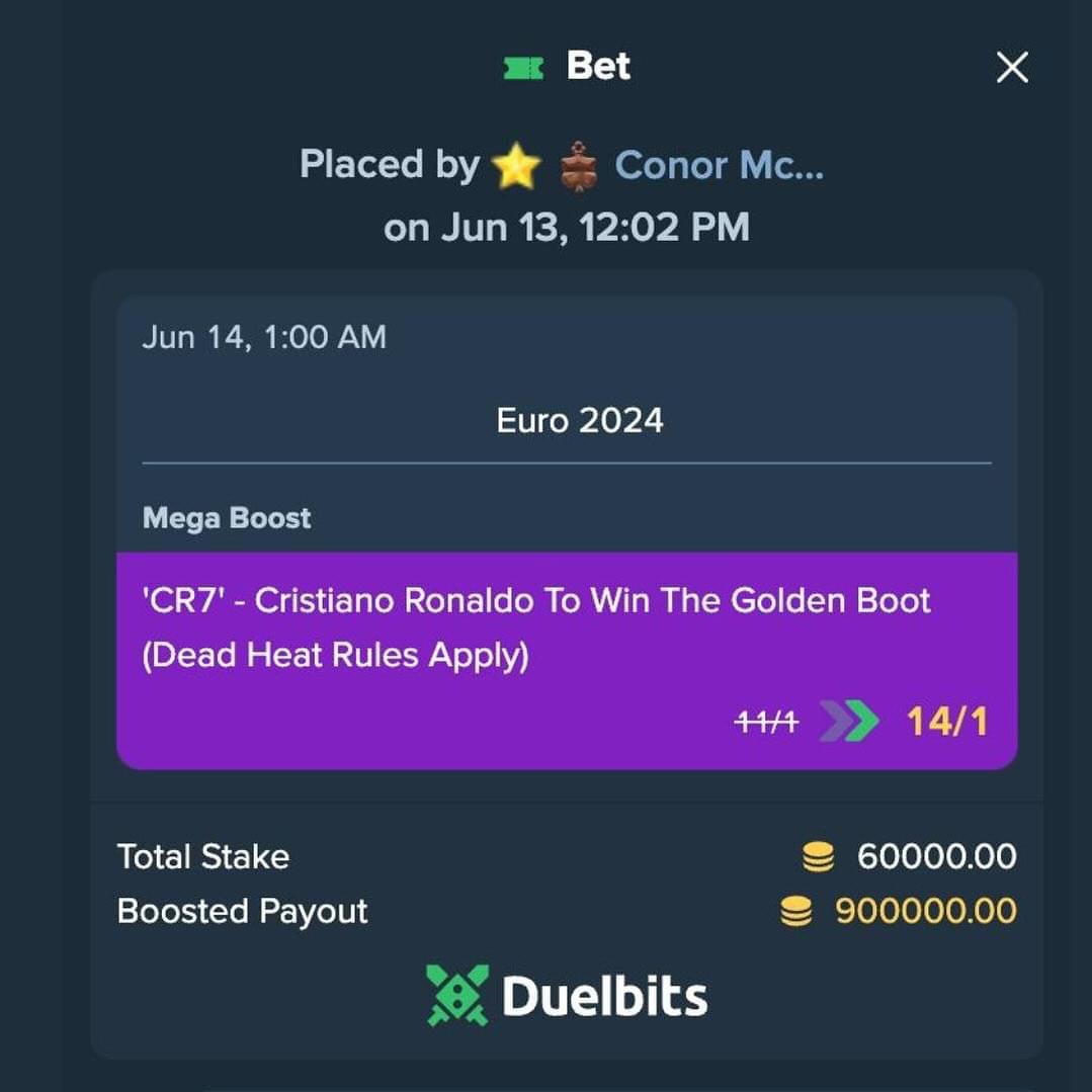 Conor McGregor behîsek kir kû Cristiano Ronaldo dê pêlava zêrîn bidest bixe. 

Conor McGregor: “Siuuu!”