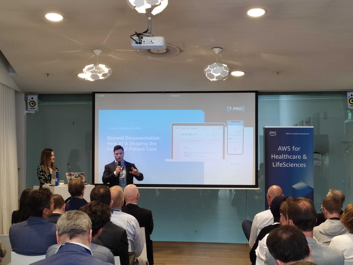T-Pro at #AWS #GenerativeAI Health Day in Amsterdam! Our CEO Jonathan Larbey and Head of AI Conrad Bernath discussed the transformative role of AI in healthcare alongside other industry leaders.
🔗Learn more about T-Pro's AI-Powered Solutions: info.tpro.io