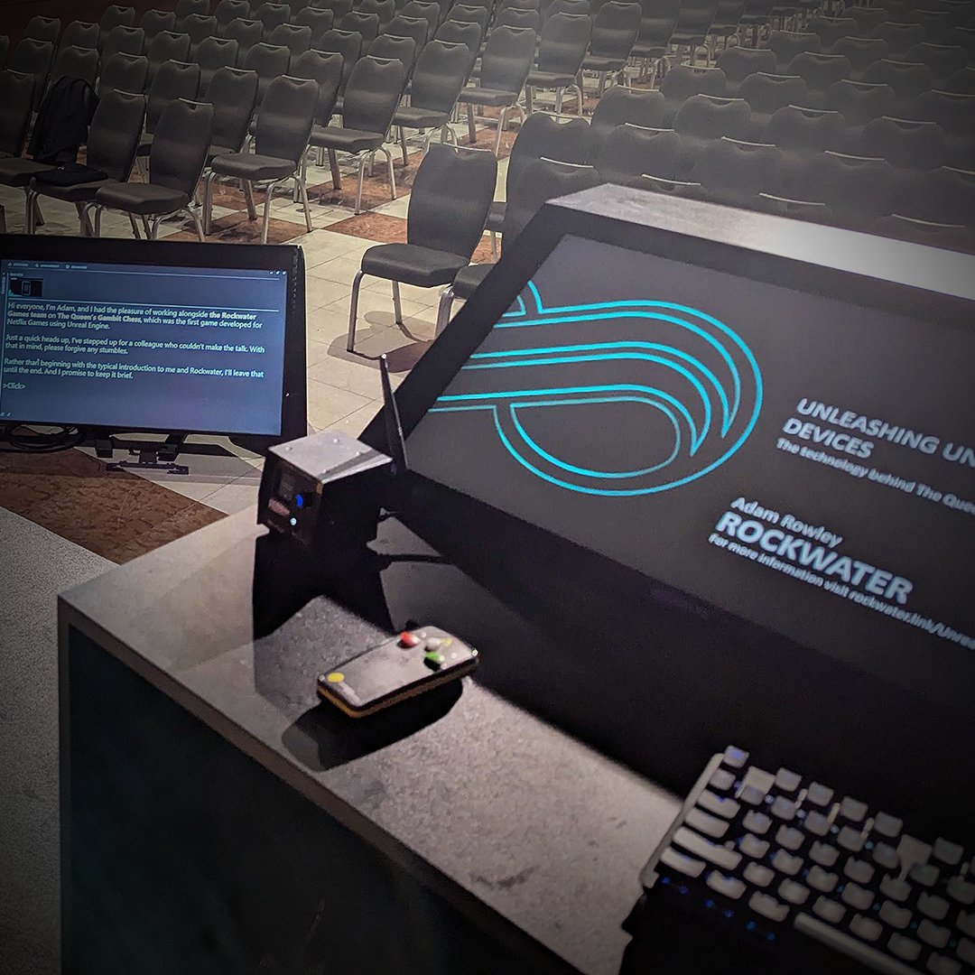 rockwatergames's tweet photo. Thrilled to announce that our Head of Audio, Adam Rowley, is about to take the stage at #UnrealFest for our debut Unreal Talk. You've got this, Adam! 🎉 #UnrealEngine #GameDev https://t.co/Q8n0ZWskL2