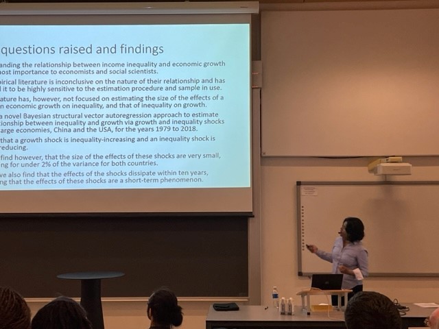 Rachel M Gisselquist (@rgisselquist) on Twitter photo Our second @ EQUAL project session at #NCDE24 featured <a href="/SanghamitraQMUL/">Sanghamitra Bandyopadhyay</a> <a href="/ShakFoster/">Shakeba Foster</a> and <a href="/CarlosGradin/">Carlos Gradín</a>. Here Sanghamitra presents on the effects of inequality and growth shocks
#NCDE #EQUAL_NNF <a href="/FinnsAngle/">Finn Tarp</a> <a href="/DERG_DK/">Development Economics Research Group (DERG)</a> Our second @ EQUAL project session at #NCDE24 featured <a href="/SanghamitraQMUL/">Sanghamitra Bandyopadhyay</a> <a href="/ShakFoster/">Shakeba Foster</a> and <a href="/CarlosGradin/">Carlos Gradín</a>. Here Sanghamitra presents on the effects of inequality and growth shocks
#NCDE #EQUAL_NNF <a href="/FinnsAngle/">Finn Tarp</a> <a href="/DERG_DK/">Development Economics Research Group (DERG)</a>