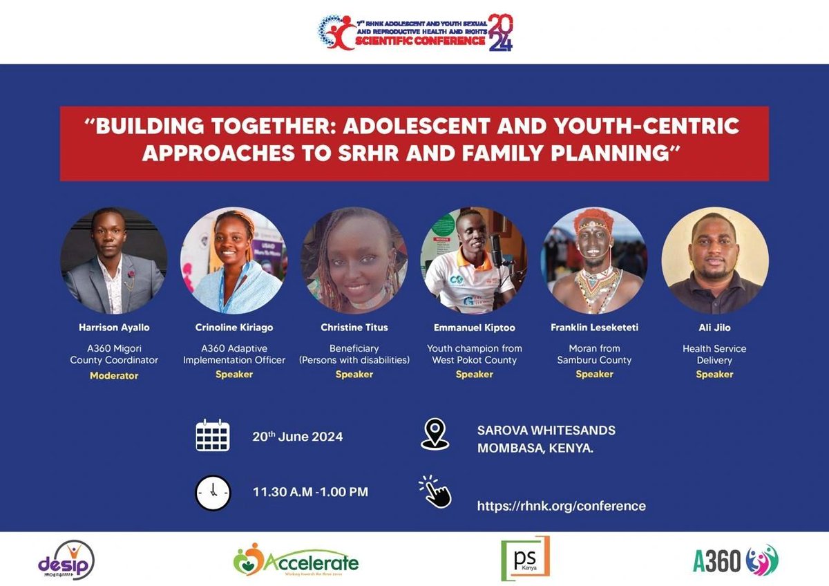 PSKenya_'s tweet photo. At the ongoing RHNK Conference, PS Kenya is proud to lead the panel discussion on 'Building Together: Adolescent and youth-centric approaches to SRHR and family planning.' 
#RHNKConference2024 
#ReproductiveHealth https://t.co/CA4S29BlcA