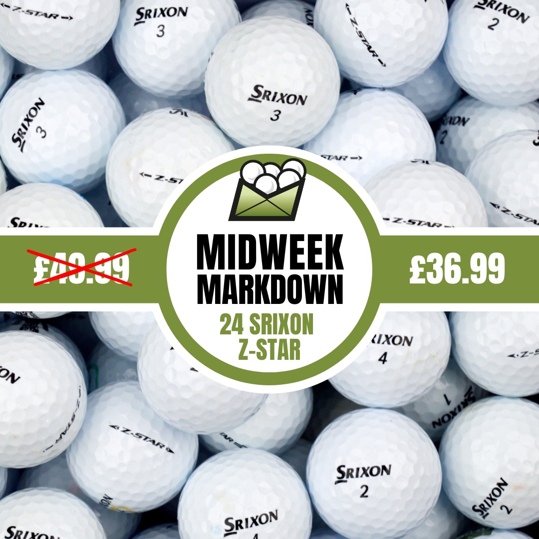mailordergolf's tweet photo. Midweek Markdown 🔥🏌️

24 Srixon Z-Star (Grade A):
Was £49.99
Now £36.99

Price will reset tomorrow at 9am BST.

Available via the link in our bio.

#midweekmarkdown #srixon #recycledgolfballs #lakeball https://t.co/05MySRxerJ