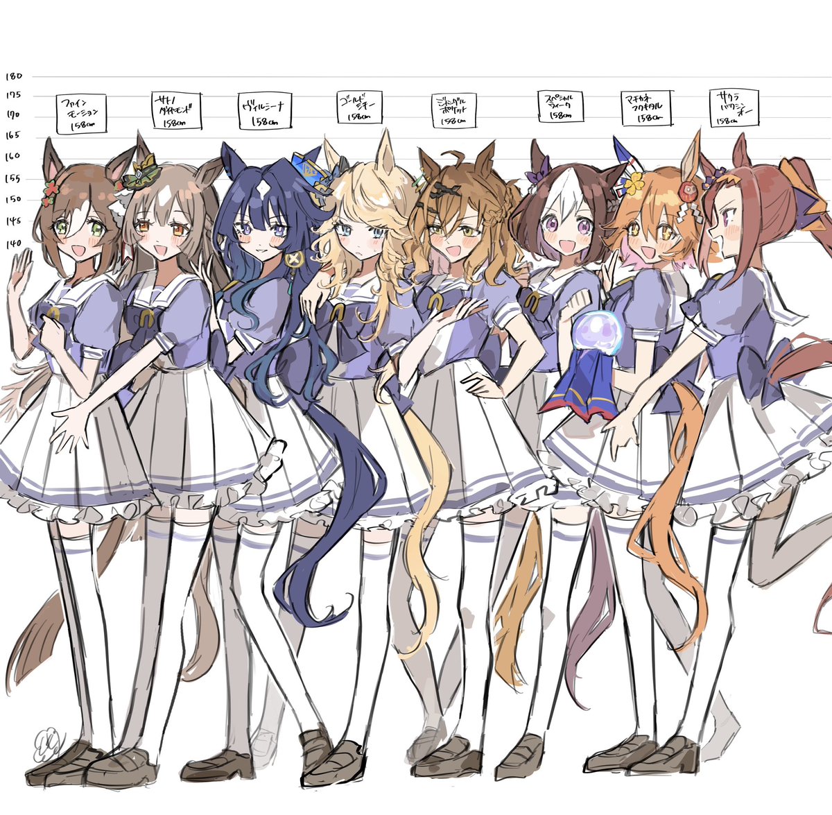 背の順！⑤ 158cmのウマ娘たち