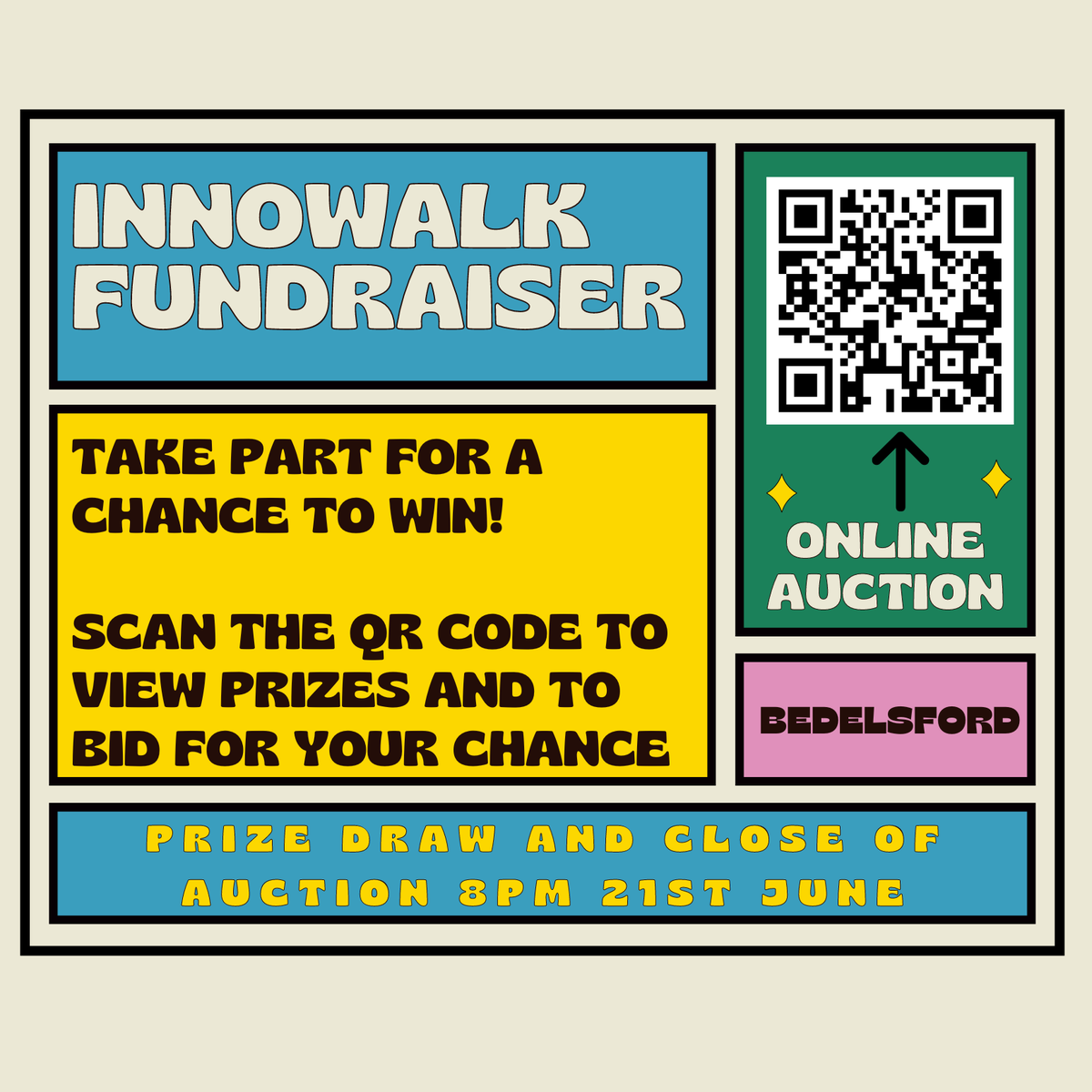 Bedelsford School (@bedelsford) on Twitter photo ⭐Bids are flying in for our Innowalk Fundraiser! Follow the link below or scan the QR code to view our incredible prizes and to enter your bids!
auctionofpromises.com/AuctionForInno…
Thank you again to <a href="/johnlewis/">John Lewis</a> #kingston for your kind donations! ⭐Bids are flying in for our Innowalk Fundraiser! Follow the link below or scan the QR code to view our incredible prizes and to enter your bids!
auctionofpromises.com/AuctionForInno…
Thank you again to <a href="/johnlewis/">John Lewis</a> #kingston for your kind donations!