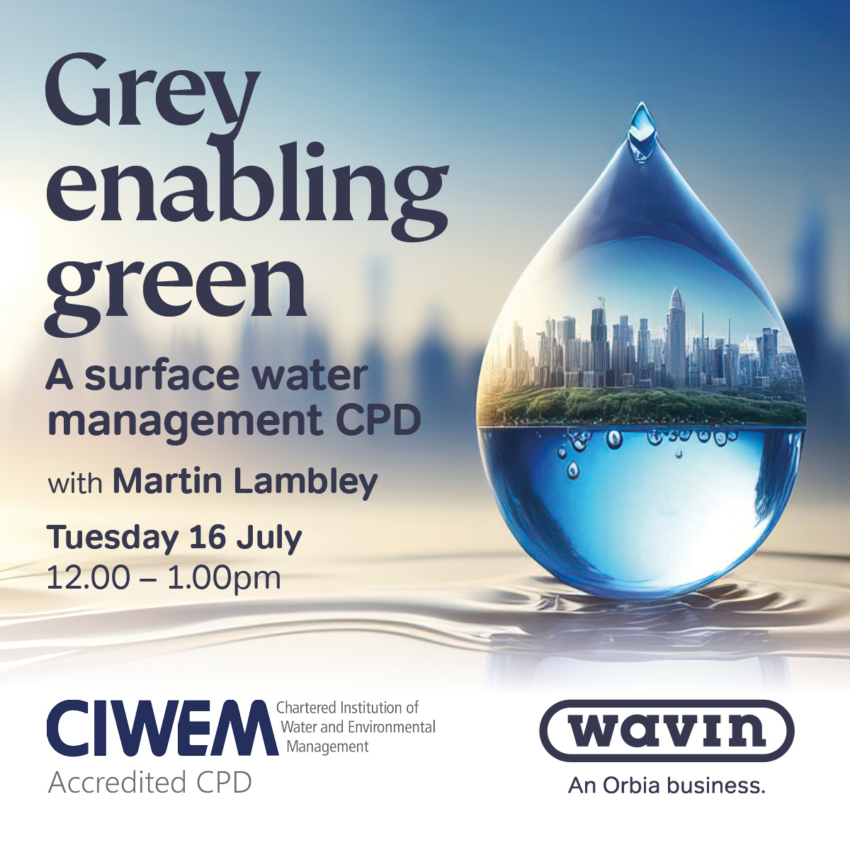 Wavin UK (@wavinuk) on Twitter photo Delve into the world of sustainable drainage solutions to discover the role grey infrastructure plays and how it can allow green infrastructure to thrive. Join us for a <a href="/CIWEM/">CIWEM</a> CPD approved webinar here hubs.la/Q02Cp-FQ0 Delve into the world of sustainable drainage solutions to discover the role grey infrastructure plays and how it can allow green infrastructure to thrive. Join us for a <a href="/CIWEM/">CIWEM</a> CPD approved webinar here hubs.la/Q02Cp-FQ0