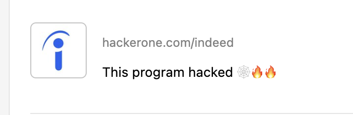 So somebody changed indeed's data <a href="/Hacker0x01/">HackerOne</a>  and thinking it is a vulnerability😂