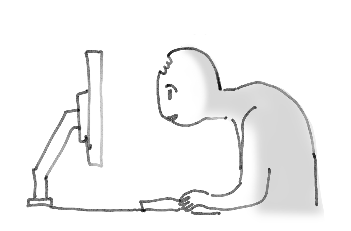 모니터 암이 있어도
이러고 화면 봄 