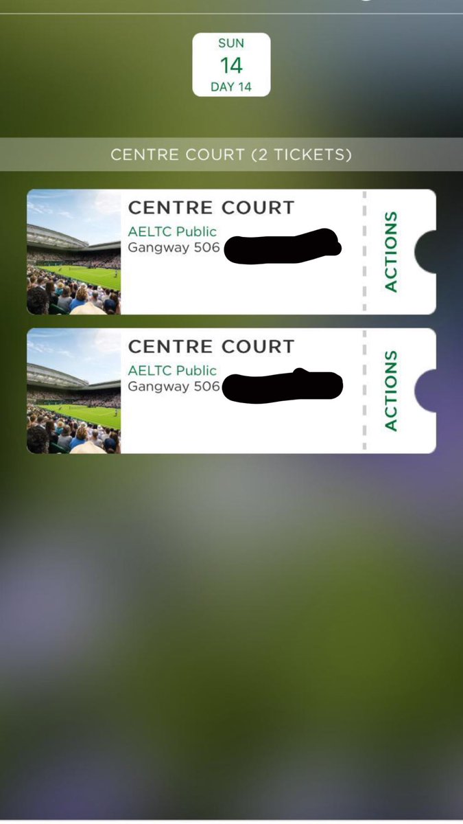 tyranikk's tweet photo. Selling two tickets for the Wimbledon final on Sunday, July 14. Interested? DM me! #Wimbledon #Tickets #Final https://t.co/bxA9NcL7vt