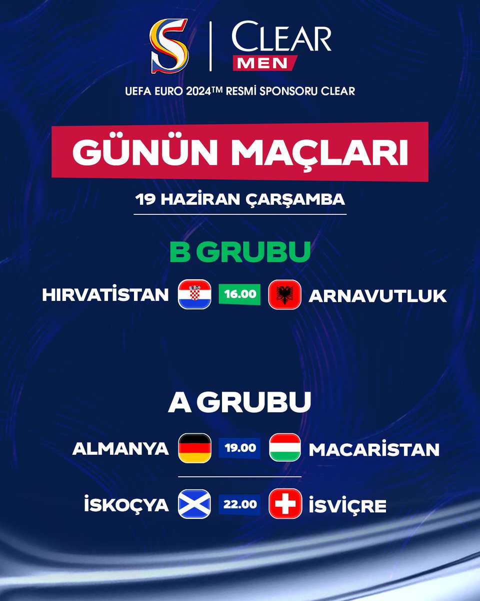 ⚽ İkinci maçlar başlıyor!

<a href="/ClearTurkiye/">Clear Türkiye</a> #ClearİleKafanRahat #Sponsor