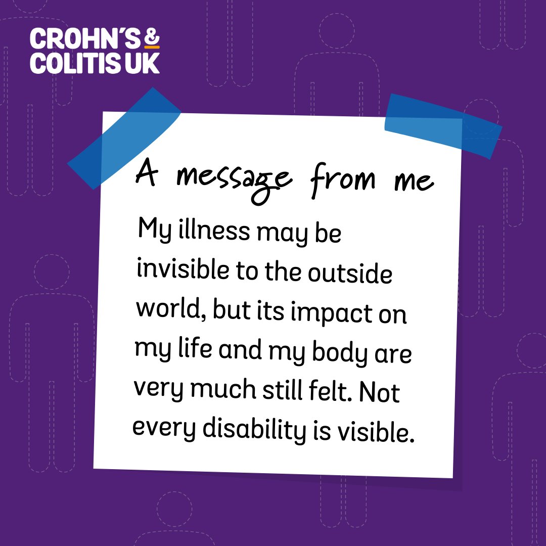 Not every disability is visible. 

#crohns #colitis #inflammatoryboweldisease #ibd #invisbleillness